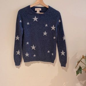 100% Cashmere Philosophy star sweater 
denim/heather colorway S